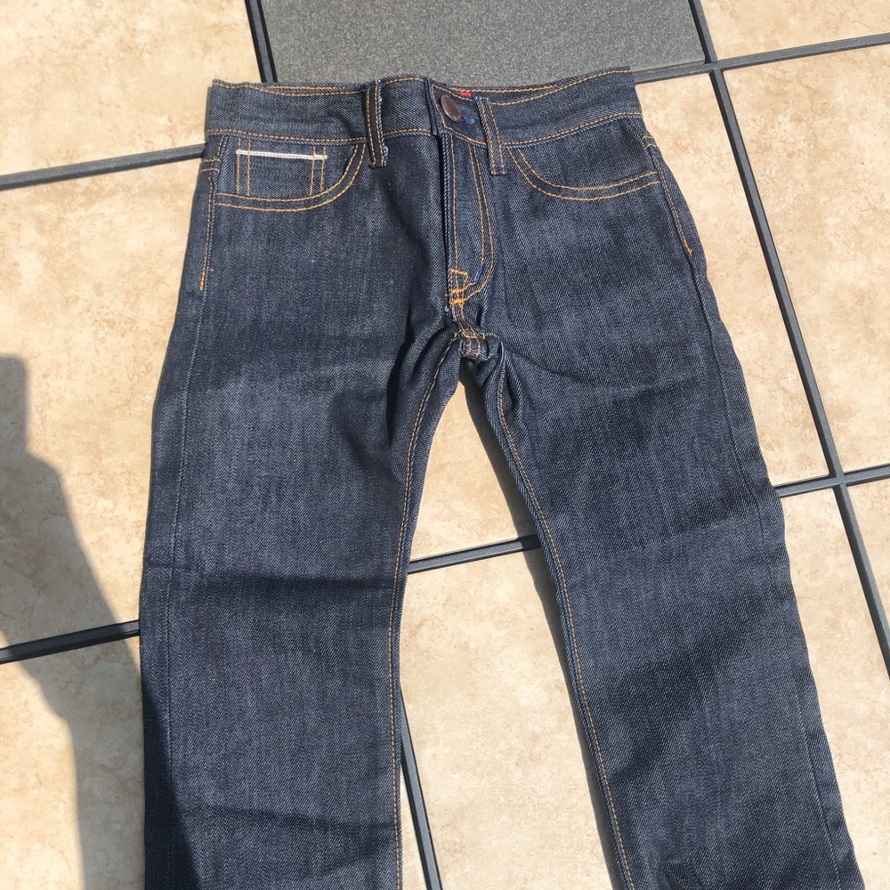 Dark denim jeans
